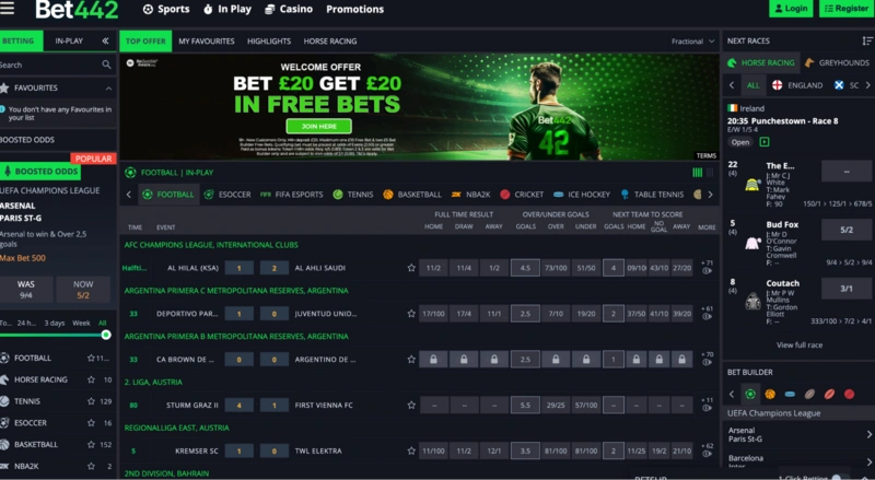 Bet442 Homepage
